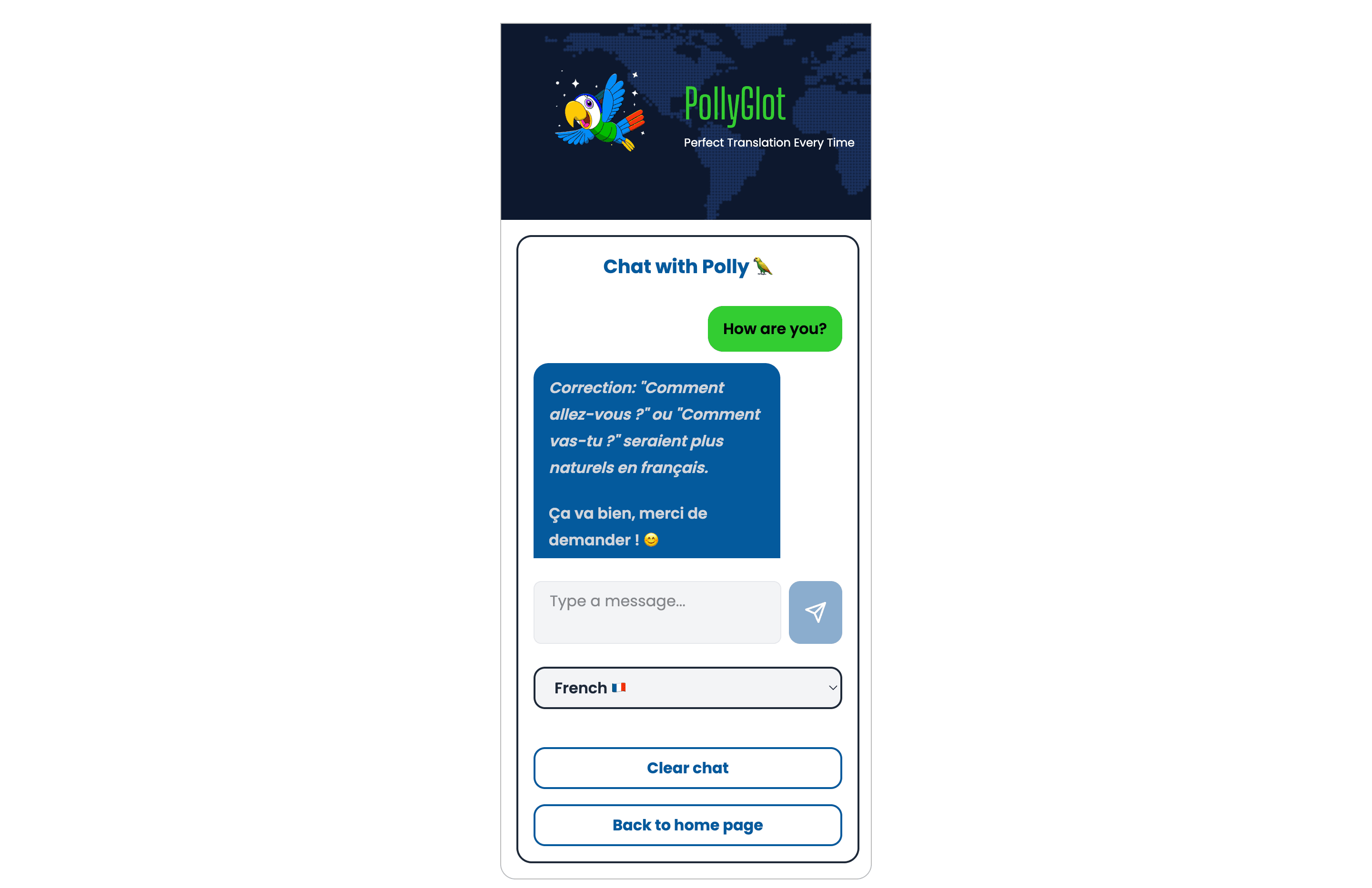 PollyGlot project preview